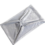 5 Pack Crushed Velvet Chair Bands Dusty Blue Wide Ruffle Style - Textured Chair Sashes for Stunning Event Decor - 8"x15" - Bell Racket Store