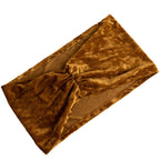 5 Pack Crushed Velvet Chair Bands Gold Wide Ruffle Style - Textured Chair Sashes for Stunning Event Decor - 8"x15" - Bell Racket Store