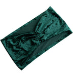 5 Pack Crushed Velvet Chair Bands Hunter Emerald Green Wide Ruffle Style - Textured Chair Sashes for Stunning Event Decor - 8"x15" - Bell Racket Store