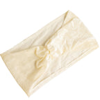 5 Pack Crushed Velvet Chair Bands Ivory Wide Ruffle Style - Textured Chair Sashes for Stunning Event Decor - 8"x15" - Bell Racket Store