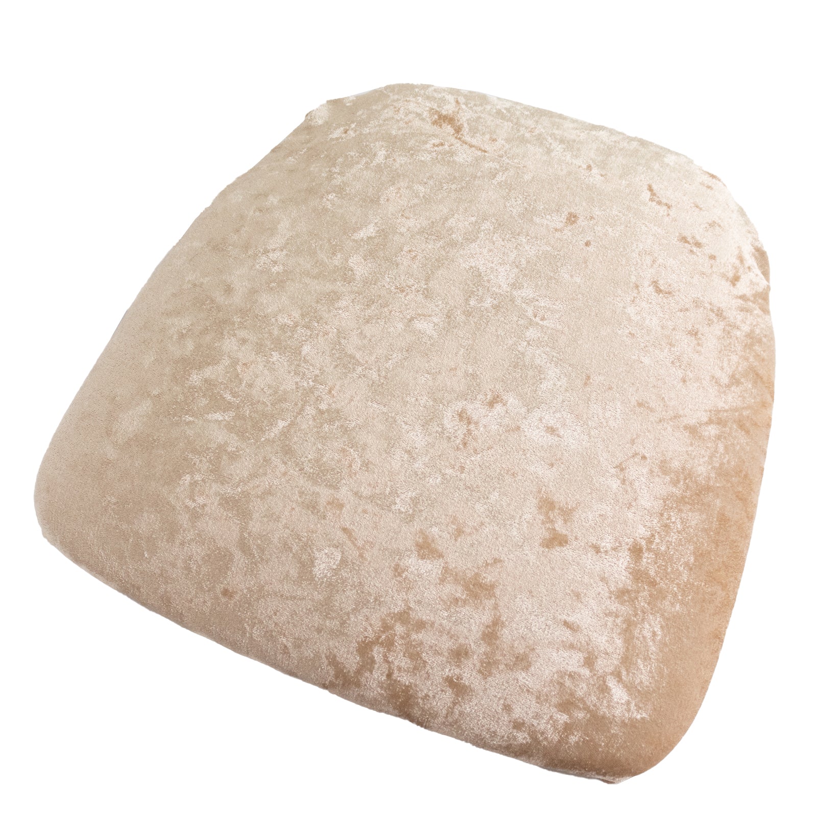 5 Pack Crushed Velvet Seat Pad Covers for Chiavari Chairs â€“ Beige Fitted Dining Chair Cushion Slipcovers, Washable & Reusable - Bell Racket Store