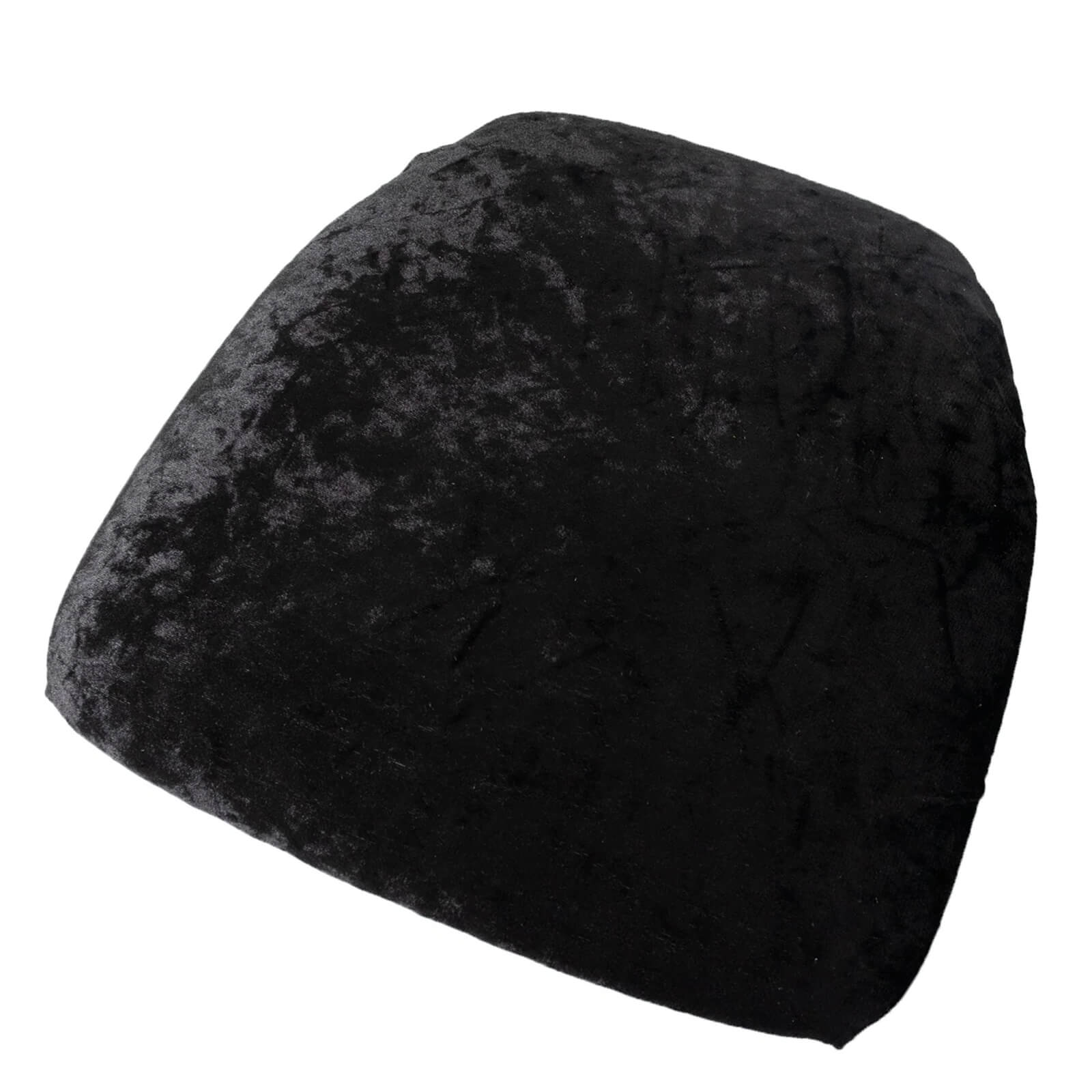 5 Pack Crushed Velvet Seat Pad Covers for Chiavari Chairs â€“ Black Fitted Dining Chair Cushion Slipcovers, Washable & Reusable - Bell Racket Store