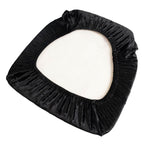 5 Pack Crushed Velvet Seat Pad Covers for Chiavari Chairs â€“ Black Fitted Dining Chair Cushion Slipcovers, Washable & Reusable - Bell Racket Store
