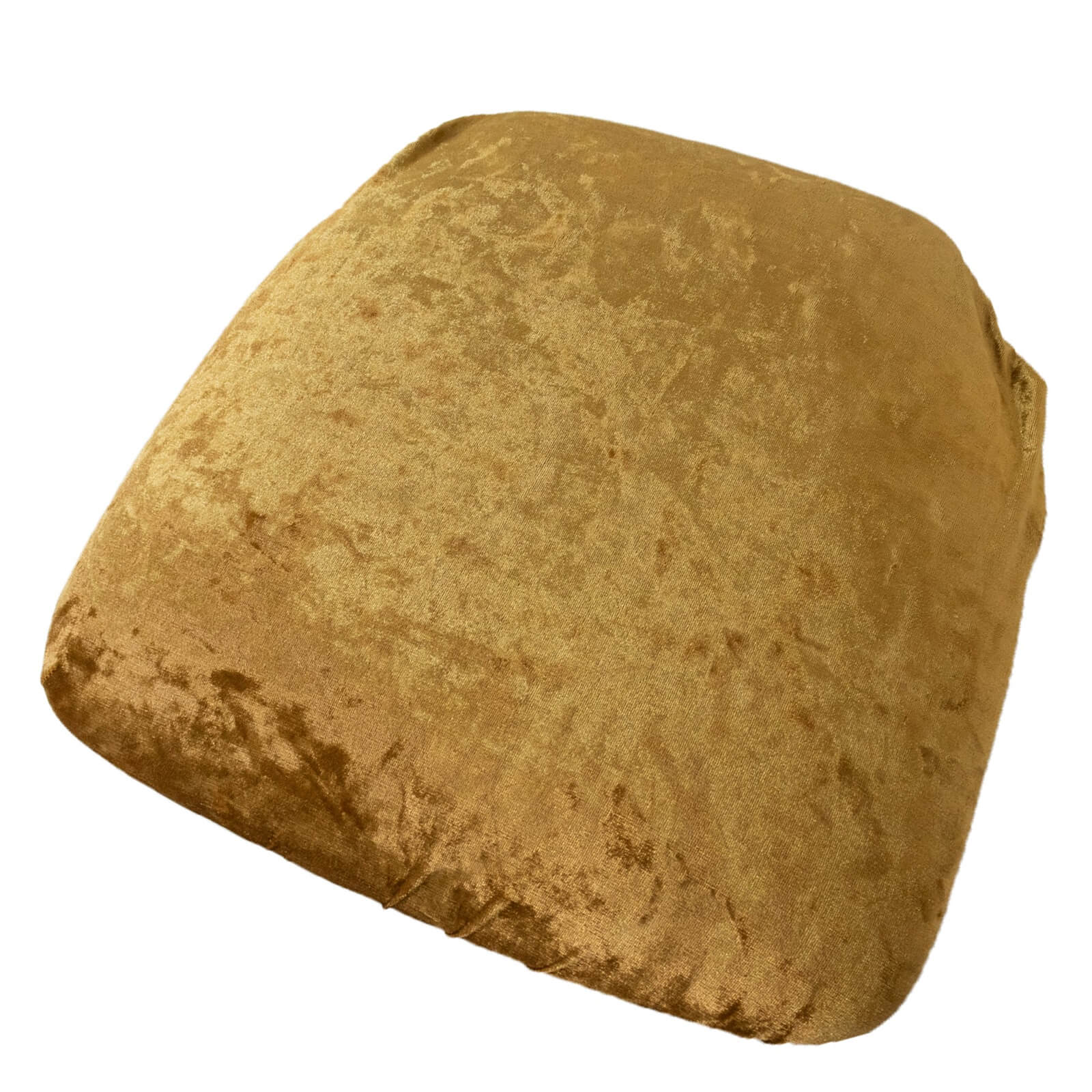 5 Pack Crushed Velvet Seat Pad Covers for Chiavari Chairs â€“ Gold Fitted Dining Chair Cushion Slipcovers, Washable & Reusable - Bell Racket Store