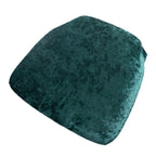 5 Pack Crushed Velvet Seat Pad Covers for Chiavari Chairs â€“ Hunter Emerald Green Fitted Dining Chair Cushion Slipcovers, Washable & Reusable - Bell Racket Store