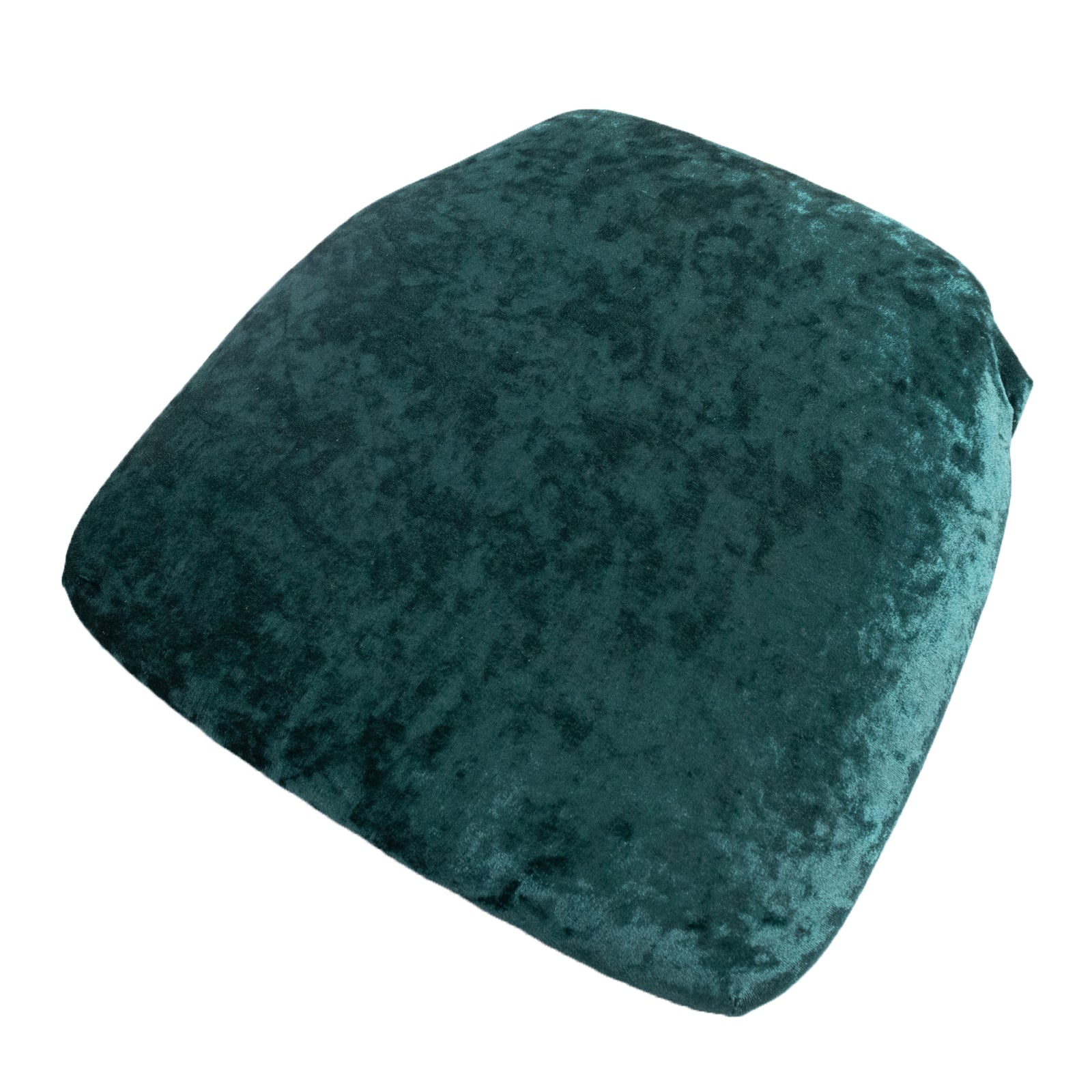 5 Pack Crushed Velvet Seat Pad Covers for Chiavari Chairs â€“ Hunter Emerald Green Fitted Dining Chair Cushion Slipcovers, Washable & Reusable - Bell Racket Store