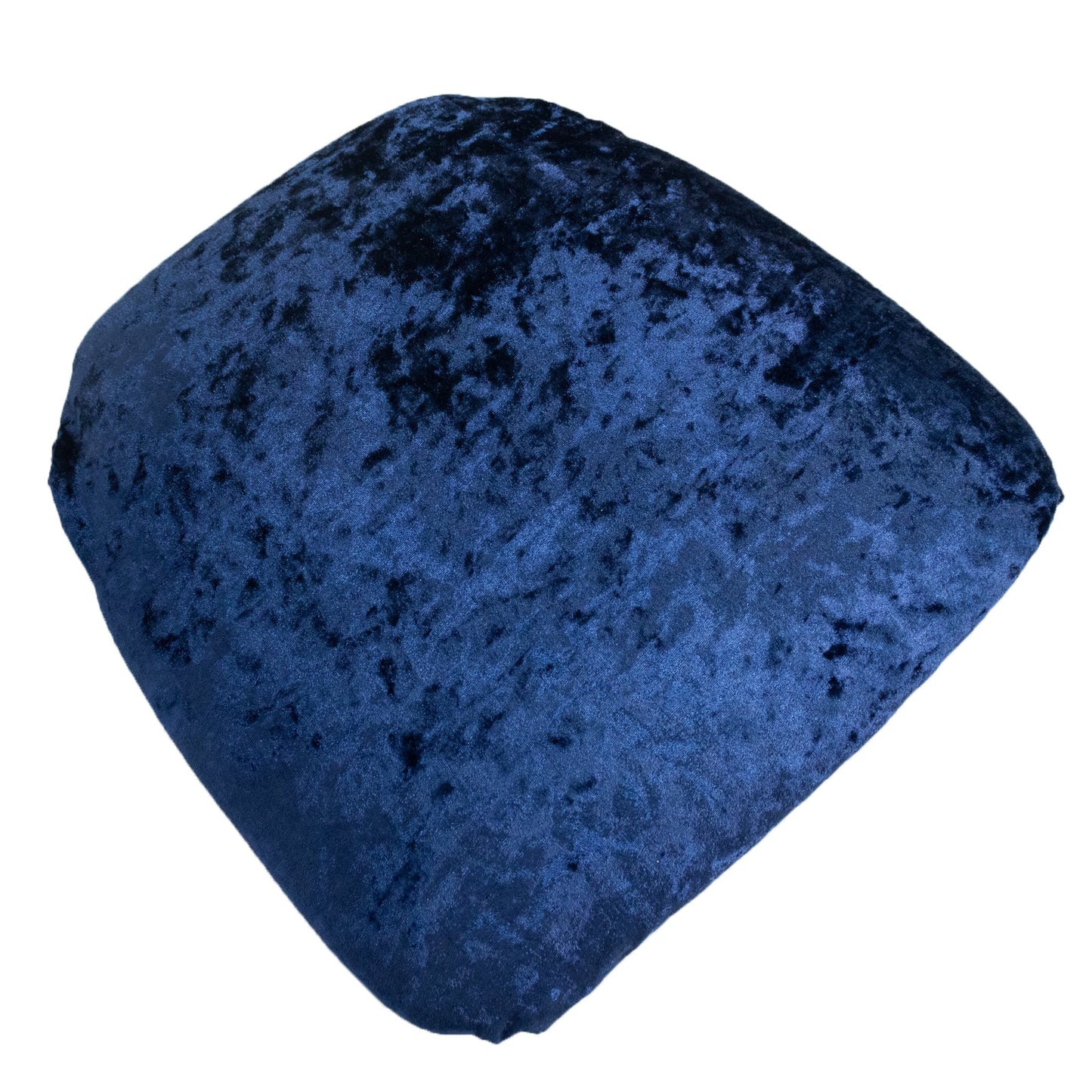 5 Pack Crushed Velvet Seat Pad Covers for Chiavari Chairs â€“ Navy Blue Fitted Dining Chair Cushion Slipcovers, Washable & Reusable - Bell Racket Store
