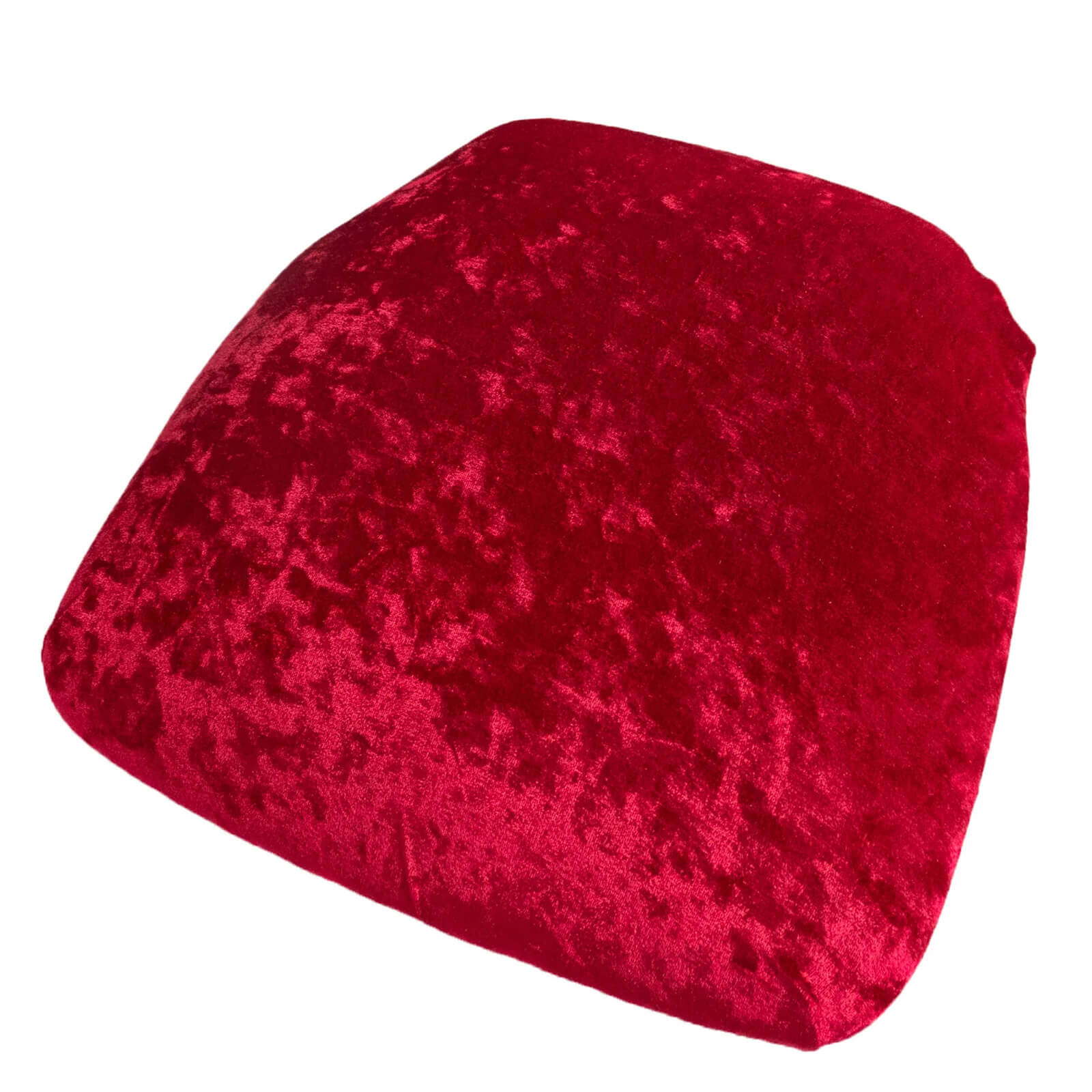 5 Pack Crushed Velvet Seat Pad Covers for Chiavari Chairs â€“ Red Fitted Dining Chair Cushion Slipcovers, Washable & Reusable - Bell Racket Store