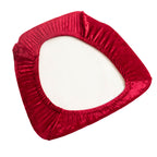 5 Pack Crushed Velvet Seat Pad Covers for Chiavari Chairs â€“ Red Fitted Dining Chair Cushion Slipcovers, Washable & Reusable - Bell Racket Store