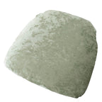 5 Pack Crushed Velvet Seat Pad Covers for Chiavari Chairs â€“ Sage Green Fitted Dining Chair Cushion Slipcovers, Washable & Reusable - Bell Racket Store