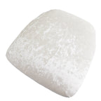 5 Pack Crushed Velvet Seat Pad Covers for Chiavari Chairs â€“ White Fitted Dining Chair Cushion Slipcovers, Washable & Reusable - Bell Racket Store