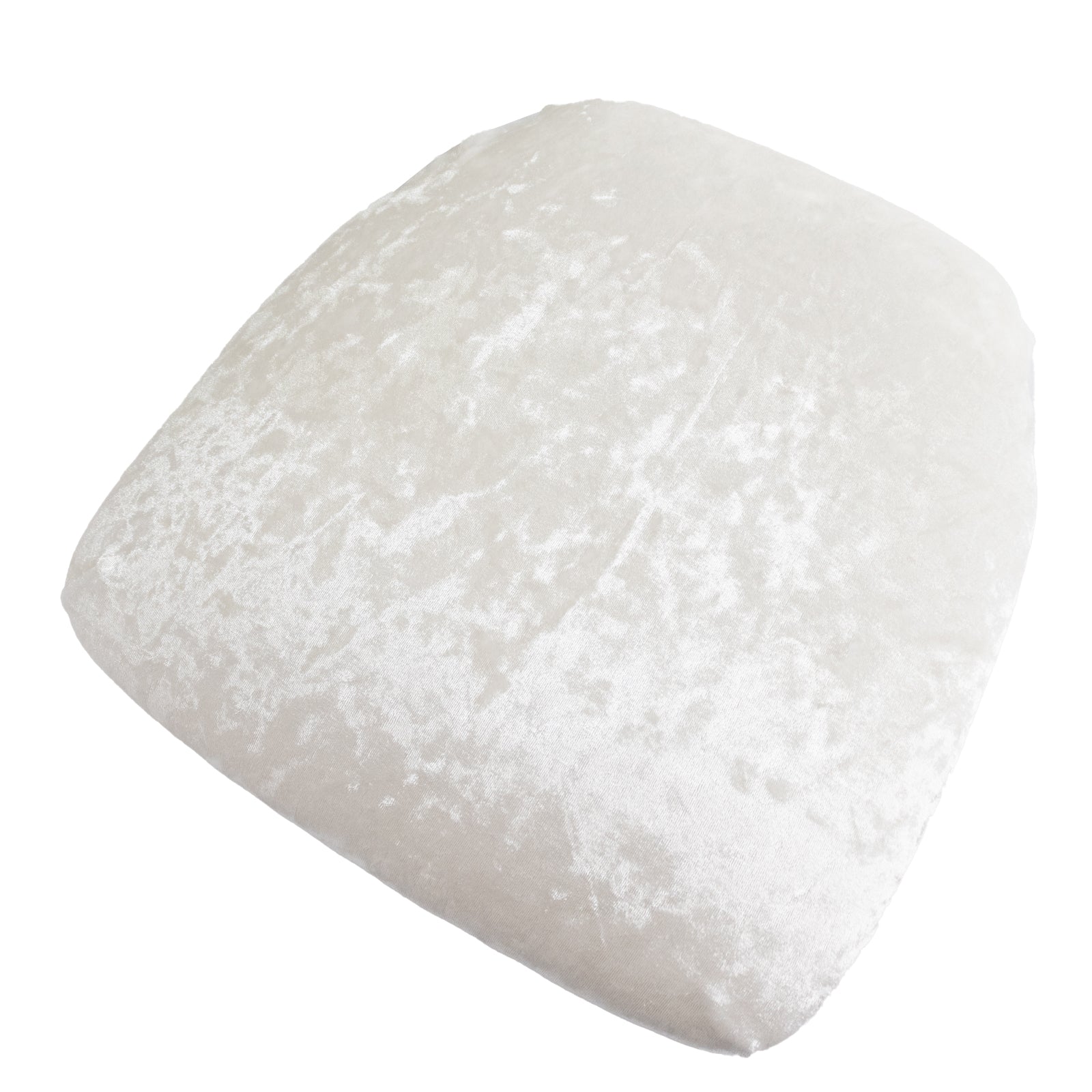 5 Pack Crushed Velvet Seat Pad Covers for Chiavari Chairs â€“ White Fitted Dining Chair Cushion Slipcovers, Washable & Reusable - Bell Racket Store