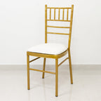 5 Pack Crushed Velvet Seat Pad Covers for Chiavari Chairs â€“ White Fitted Dining Chair Cushion Slipcovers, Washable & Reusable - Bell Racket Store