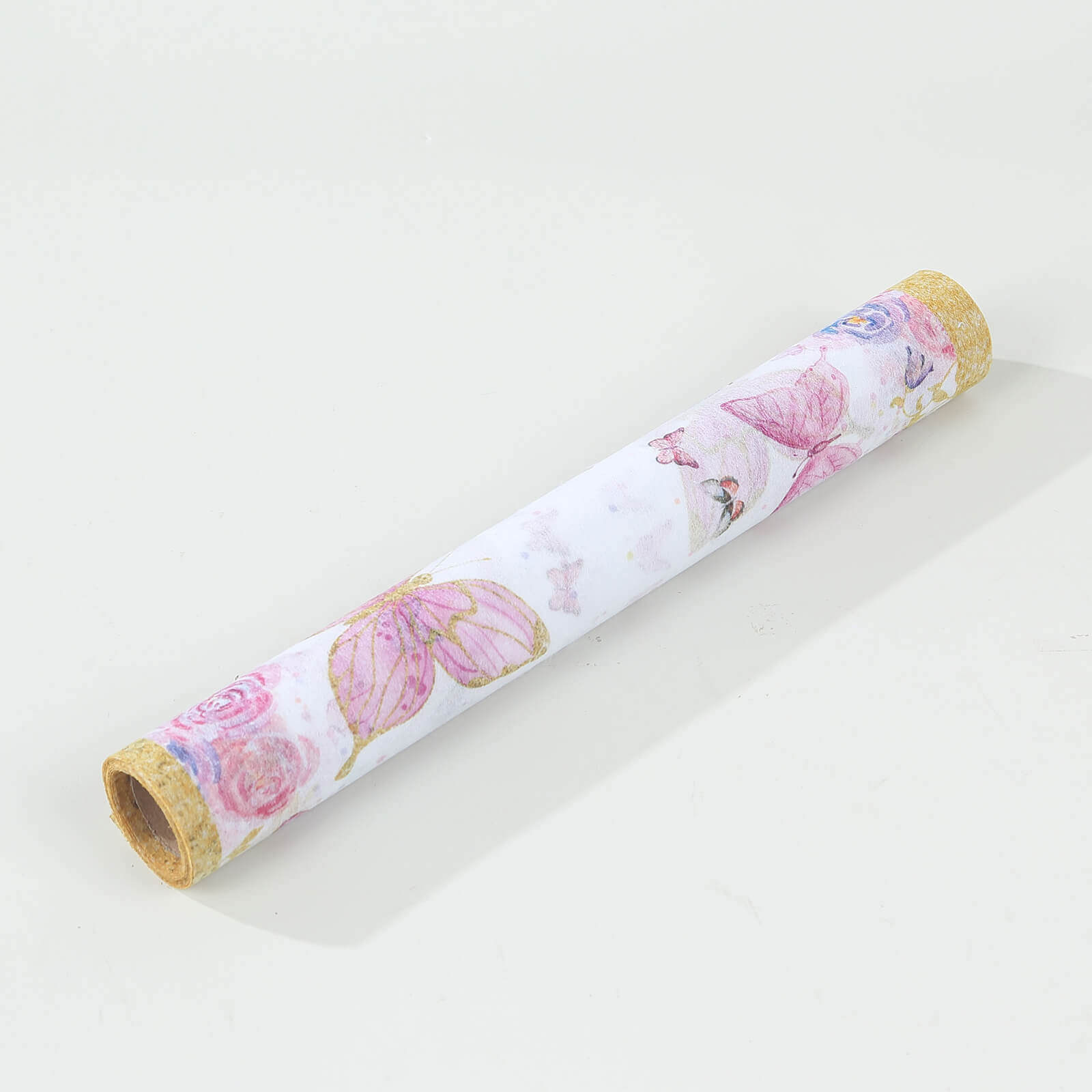 5 Pack Disposable Table Runners 11"x108" White with Pink Butterflies - Non - woven Stylish Spring Summer Dining Decor - Bell Racket Store