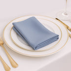 5 Pack Dusty Blue Scuba Napkins â€“ 17"x17", Wrinkle - Free & Stain Resistant Cloth Napkins - Bell Racket Store