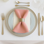 5 Pack Dusty Rose Scuba Napkins â€“ 17"x17", Wrinkle - Free & Stain Resistant Cloth Napkins - Bell Racket Store