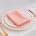 5 Pack Dusty Rose Scuba Napkins â€“ 17"x17", Wrinkle - Free & Stain Resistant Cloth Napkins - Bell Racket Store