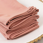 5 Pack Dusty Rose Scuba Napkins â€“ 17"x17", Wrinkle - Free & Stain Resistant Cloth Napkins - Bell Racket Store