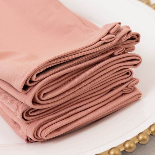 5 Pack Dusty Rose Scuba Napkins â€“ 17"x17", Wrinkle - Free & Stain Resistant Cloth Napkins - Bell Racket Store