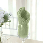 5 Pack Faux Jute 19"x19" Napkins Sage Green - Authentic Burlap Look Cloth Napkins - Bell Racket Store