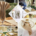 5 Pack Faux Jute 19"x19" Napkins Sage Green - Authentic Burlap Look Cloth Napkins - Bell Racket Store