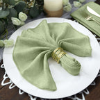 5 Pack Faux Jute 19"x19" Napkins Sage Green - Authentic Burlap Look Cloth Napkins - Bell Racket Store