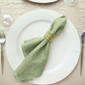 5 Pack Faux Jute 19"x19" Napkins Sage Green - Authentic Burlap Look Cloth Napkins - Bell Racket Store