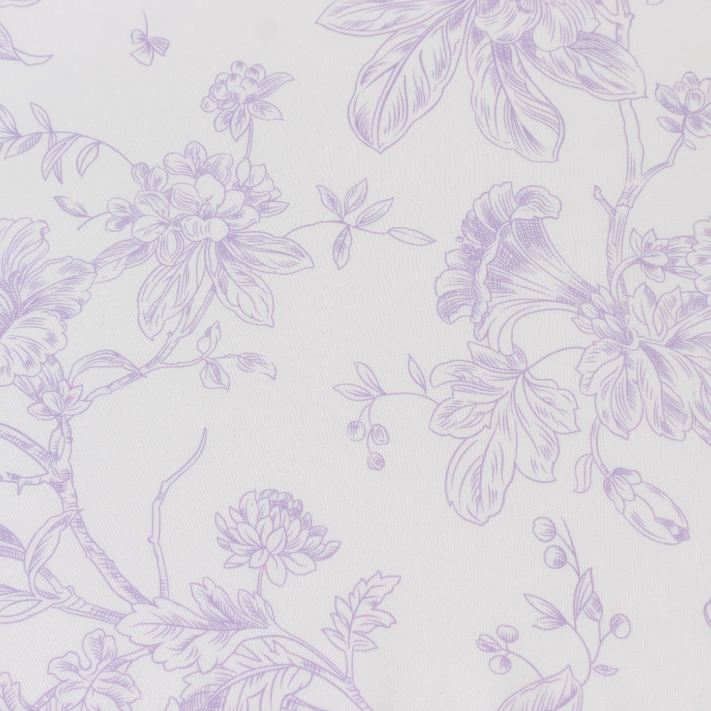 5 - Pack French Toile Polyester Cloth Napkins â€“ 17"x17" Lavender Lilac and White Reusable Table Napkins in Floral Design for Events & Dining - Bell Racket Store