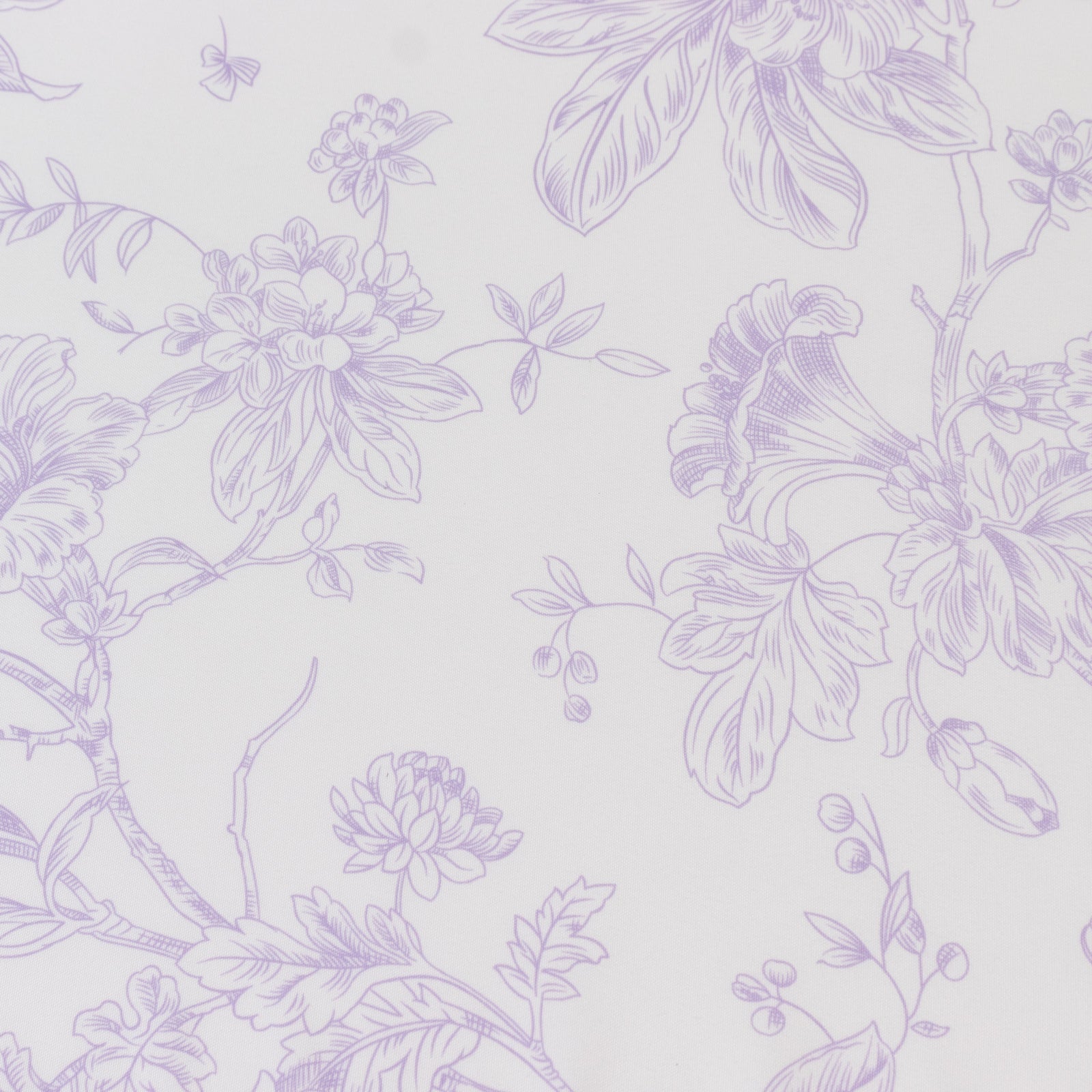 5 - Pack French Toile Polyester Cloth Napkins â€“ 17"x17" Lavender Lilac and White Reusable Table Napkins in Floral Design for Events & Dining - Bell Racket Store