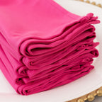 5 Pack Fuchsia Scuba Napkins â€“ 17"x17", Wrinkle - Free & Stain Resistant Cloth Napkins - Bell Racket Store