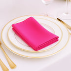 5 Pack Fuchsia Scuba Napkins â€“ 17"x17", Wrinkle - Free & Stain Resistant Cloth Napkins - Bell Racket Store