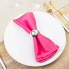 5 Pack Fuchsia Scuba Napkins â€“ 17"x17", Wrinkle - Free & Stain Resistant Cloth Napkins - Bell Racket Store