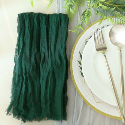 5 Pack Gauze Cheesecloth 24"x19" Napkins Hunter Emerald Green Reusable Dinner Napkins - Bell Racket Store