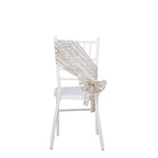 5 Pack Glitz Sequin Chair Sashes with Geometric Diamond Design 6"x88" Champagne - Bell Racket Store