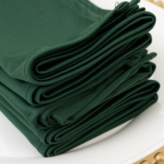 5 Pack Hunter Emerald Green Scuba Napkins â€“ 17"x17", Wrinkle - Free & Stain Resistant Cloth Napkins - Bell Racket Store