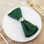 5 Pack Hunter Emerald Green Scuba Napkins â€“ 17"x17", Wrinkle - Free & Stain Resistant Cloth Napkins - Bell Racket Store