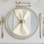 5 Pack Ivory Scuba Napkins â€“ 17"x17", Wrinkle - Free & Stain Resistant Cloth Napkins - Bell Racket Store