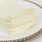 5 Pack Ivory Scuba Napkins â€“ 17"x17", Wrinkle - Free & Stain Resistant Cloth Napkins - Bell Racket Store