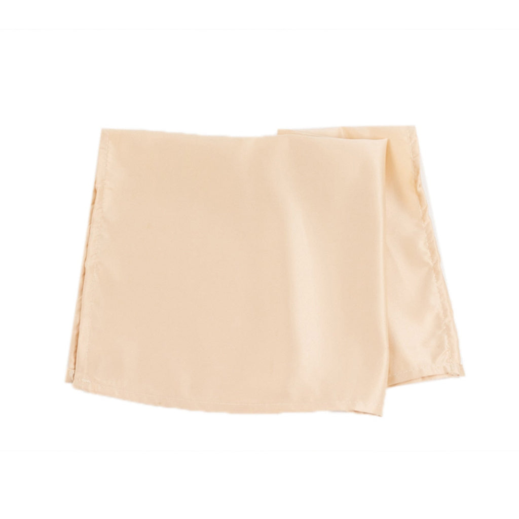 5 Pack Lamour Satin 20"x20" Napkins Beige - Soft Matte Finish Dinner Napkins - Bell Racket Store