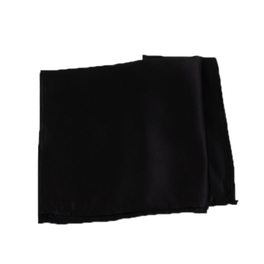 5 Pack Lamour Satin 20"x20" Napkins Black - Exquisite Dinner Napkins with Soft Matte Finish for Weddings & Events - Bell Racket Store