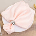 5 Pack Lamour Satin 20"x20" Napkins Blush - Soft Matte Finish Dinner Napkins - Bell Racket Store