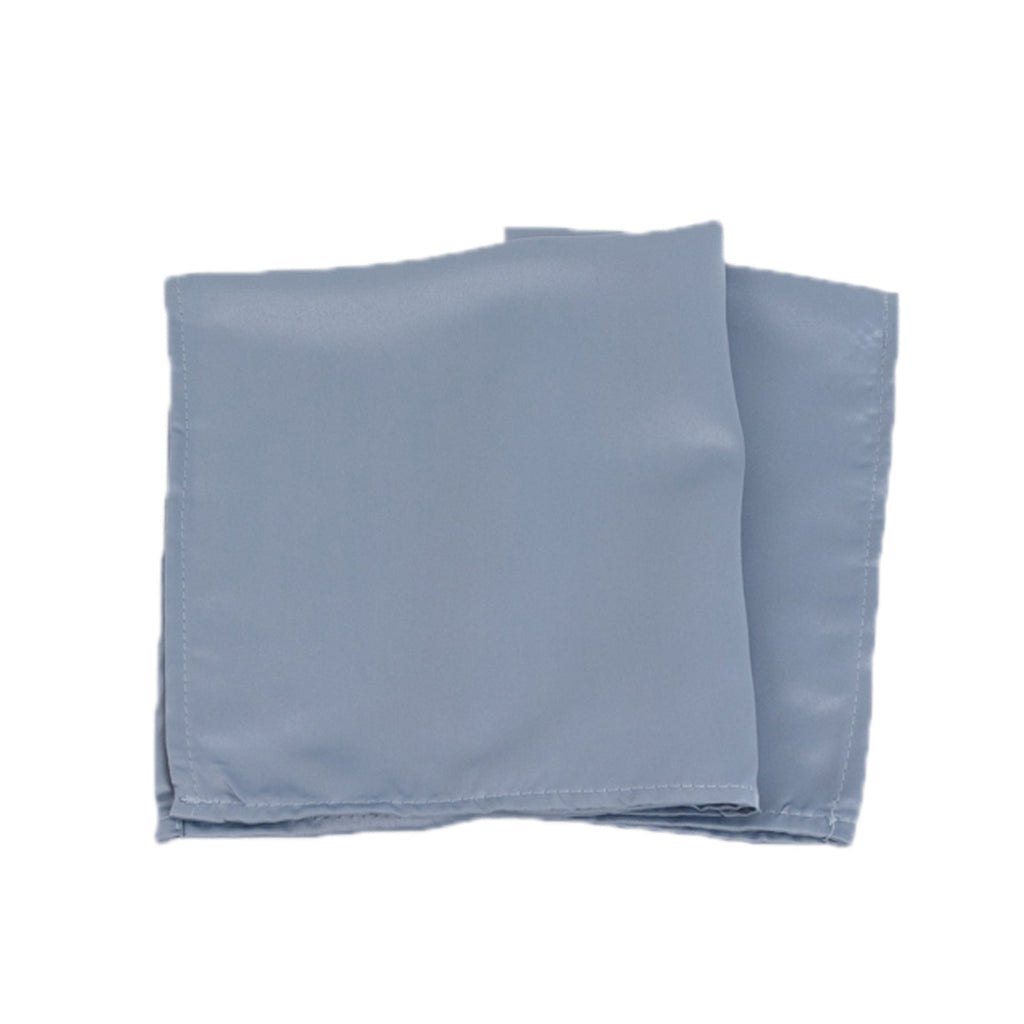 5 Pack Lamour Satin 20"x20" Napkins Dusty Blue - Soft Matte Finish Dinner Napkins - Bell Racket Store