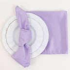 5 Pack Lamour Satin 20"x20" Napkins Lavender Lilac - Soft Matte Finish Dinner Napkins - Bell Racket Store