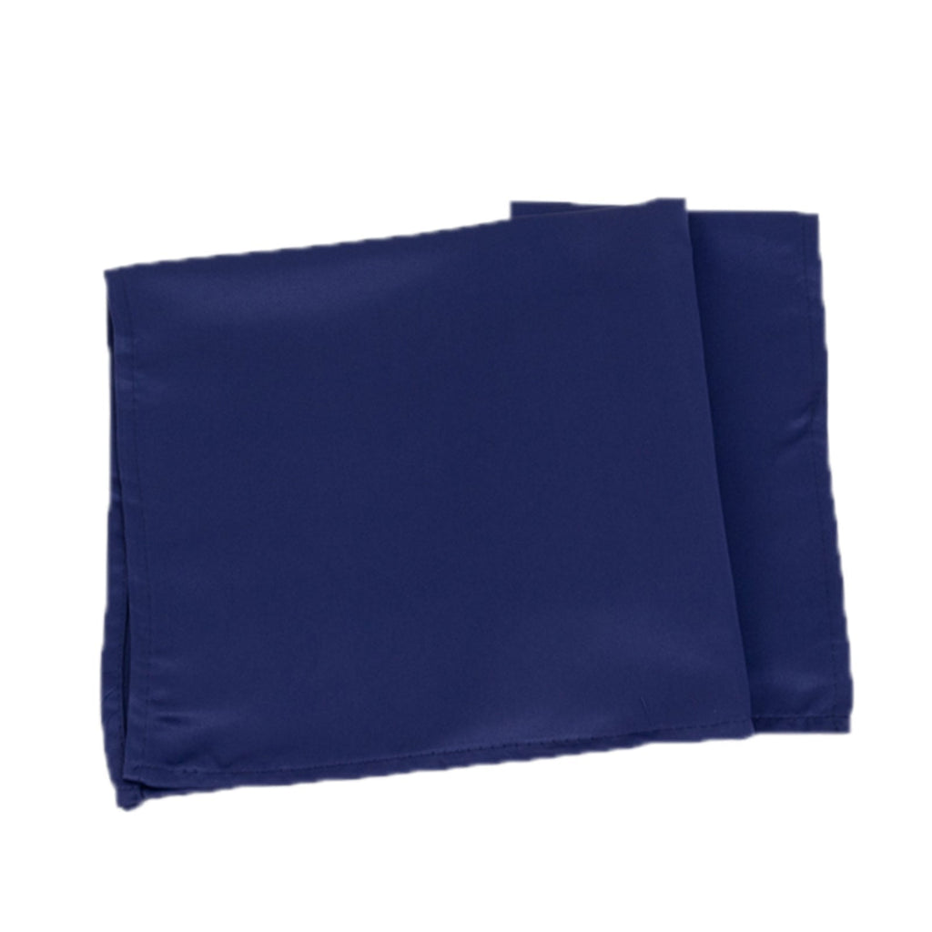 5 Pack Lamour Satin 20"x20" Napkins Navy Blue - Soft Matte Finish Dinner Napkins - Bell Racket Store