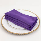 5 Pack Lamour Satin 20"x20" Napkins Purple - Soft Matte Finish Dinner Napkins - Bell Racket Store