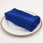 5 Pack Lamour Satin 20"x20" Napkins Royal Blue - Soft Matte Finish Dinner Napkins - Bell Racket Store