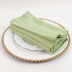 5 Pack Lamour Satin 20"x20" Napkins Sage Green - Soft Matte Finish Dinner Napkins - Bell Racket Store