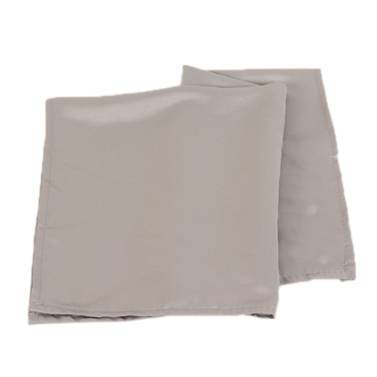 5 Pack Lamour Satin 20"x20" Napkins Silver - Soft Matte Finish Dinner Napkins - Bell Racket Store
