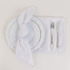 5 Pack Lamour Satin 20"x20" Napkins White - Exquisite Dinner Napkins with Soft Matte Finish for Weddings & Events - Bell Racket Store