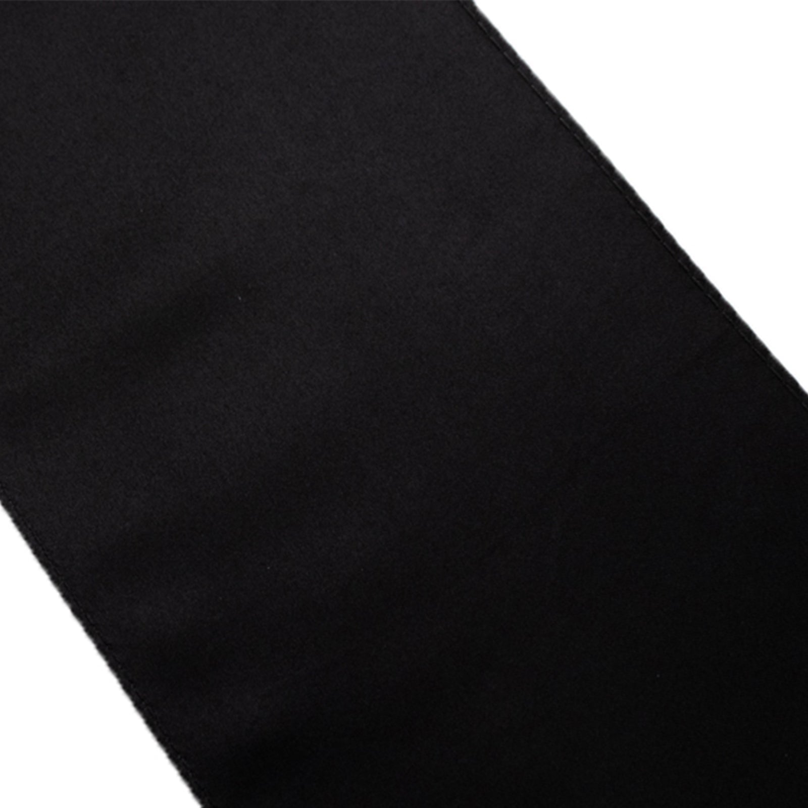 5 Pack Lamour Satin 6"x106" Chair Sashes Black - Stylish Reusable Decorative Bows for Weddings & Gatherings - Bell Racket Store